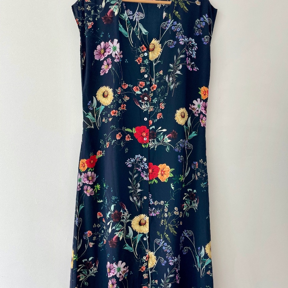 AMOUR VERT 100% SILK SHIFT DRESS, size small